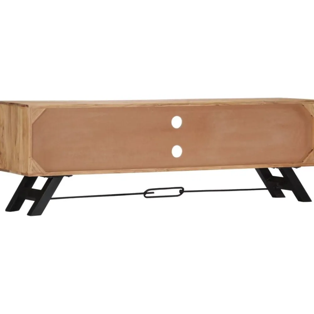 vidaXL Meuble TV 140x30x45 cm Bois d'acacia massif