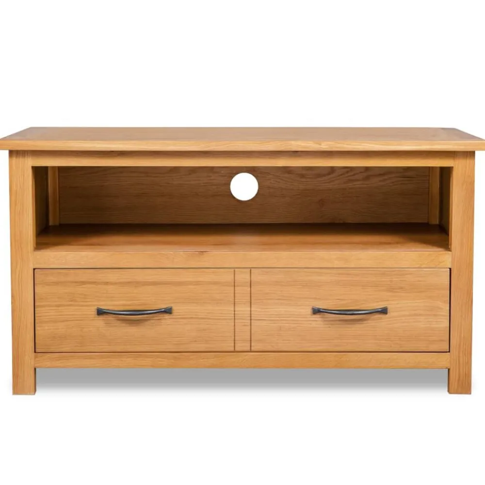 vidaXL Meuble TV 90x35x48 cm bois de chêne massif