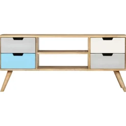 vidaXL Meuble TV 110x35x48 cm Bois de manguier massif
