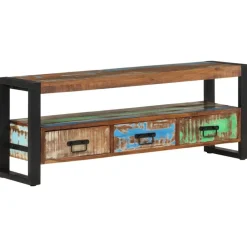 Meubles Tv-vidaXL Meuble TV 120x30x45 cm Bois massif de récupération