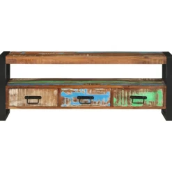 Meubles Tv-vidaXL Meuble TV 120x30x45 cm Bois massif de récupération