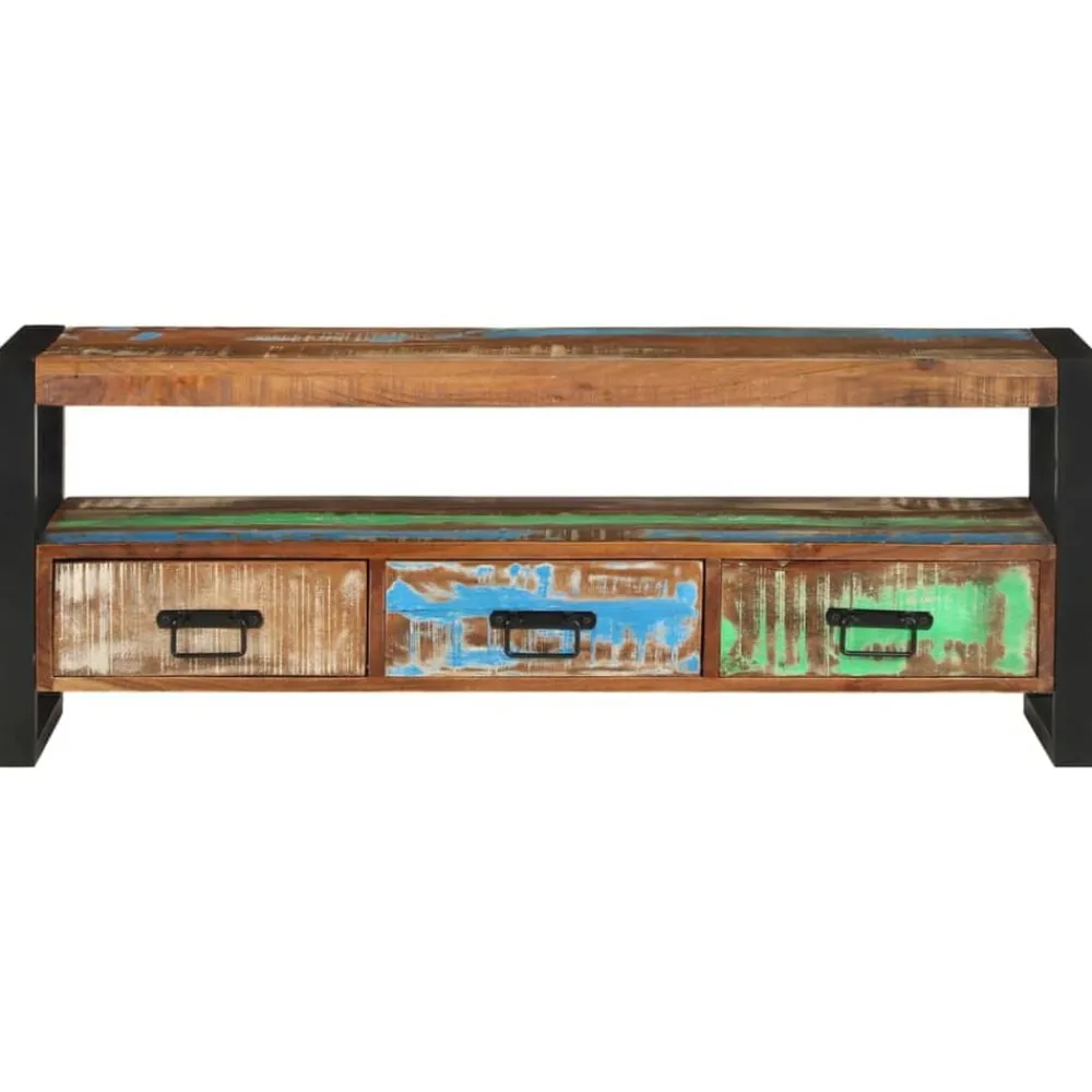 Meubles Tv-vidaXL Meuble TV 120x30x45 cm Bois massif de récupération