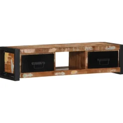 vidaXL Meuble TV 100x30x25 cm Bois de récupération solide