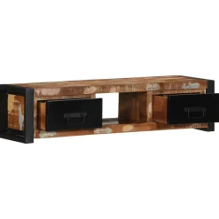 vidaXL Meuble TV 100x30x25 cm Bois de récupération solide