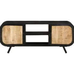 Meubles Tv-vidaXL Meuble TV 110x30x45 cm Bois de manguier brut Marron
