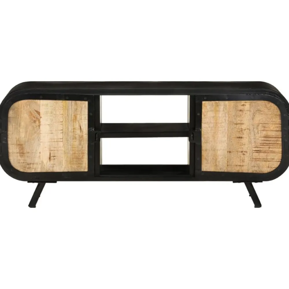 Meubles Tv-vidaXL Meuble TV 110x30x45 cm Bois de manguier brut Marron