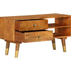 Meubles Tv-vidaXL Meuble TV 85x35x47 cm Bois massif de manguier