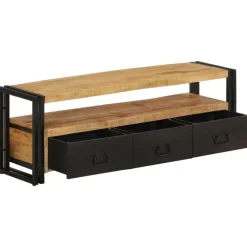 vidaXL Meuble TV 120x30x40 cm Bois massif de manguier