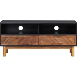 Meubles Tv-vidaXL Meuble TV 100x35x45 cm Bois d'acacia massif et MDF