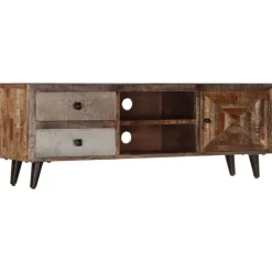 vidaXL Meuble TV 118x30x40 cm Bois de manguier massif