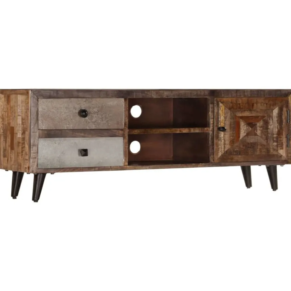 vidaXL Meuble TV 118x30x40 cm Bois de manguier massif