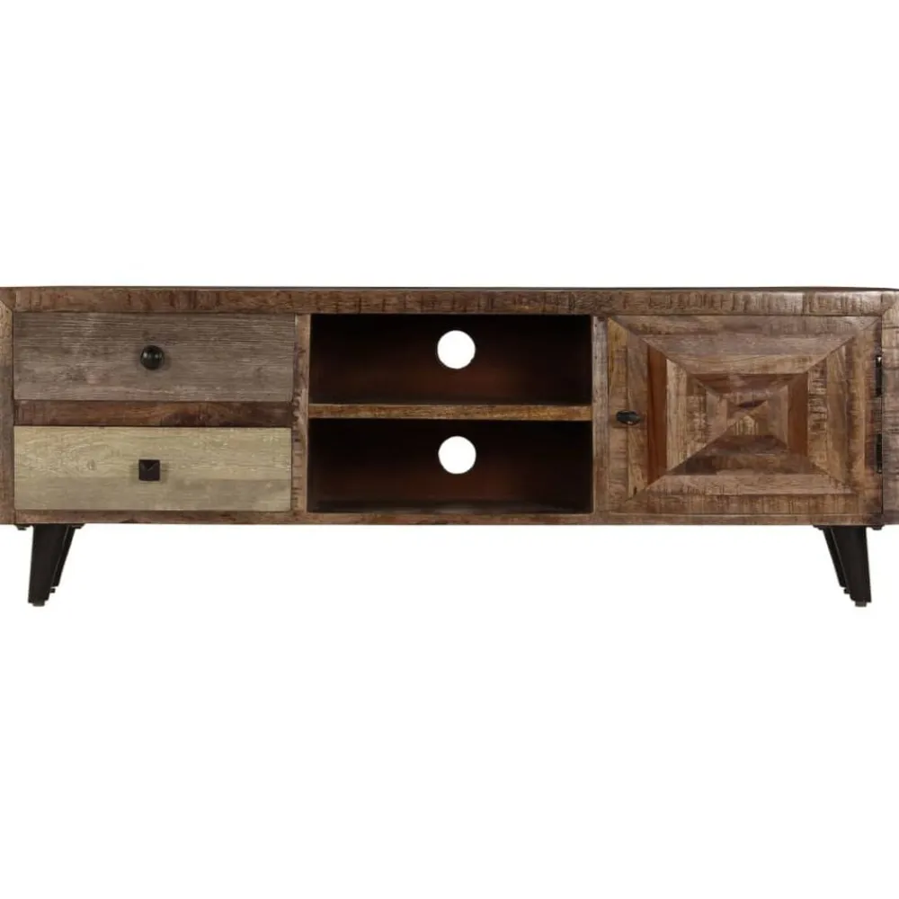 vidaXL Meuble TV 118x30x40 cm Bois de manguier massif