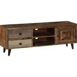 vidaXL Meuble TV 118x30x40 cm Bois de manguier massif