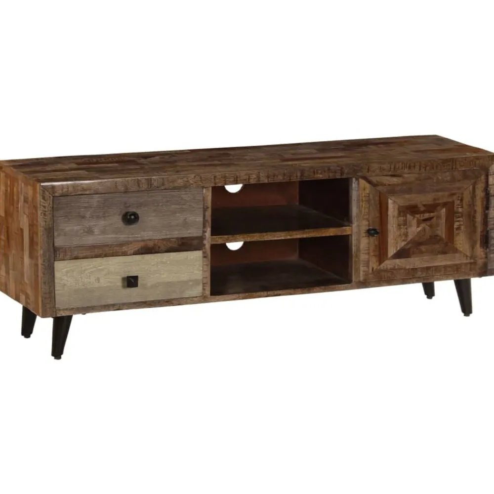 vidaXL Meuble TV 118x30x40 cm Bois de manguier massif