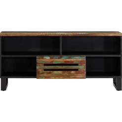 vidaXL Meuble TV 100x34x46 cm bois d'acacia solide