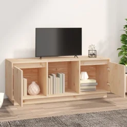 Meubles Tv-vidaXL Meuble TV 110,5x35x44 cm Bois de pin massif Naturel