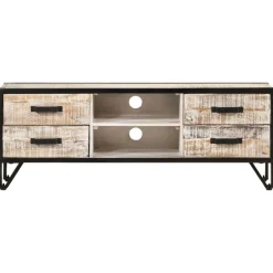 vidaXL Meuble TV 110x30x41 cm Bois d'acacia massif