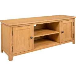 vidaXL Meuble TV 110x35x44 cm Bois de chêne massif