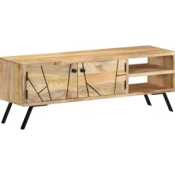 Meubles Tv-vidaXL Meuble TV 110x30x40 cm Bois massif de manguier