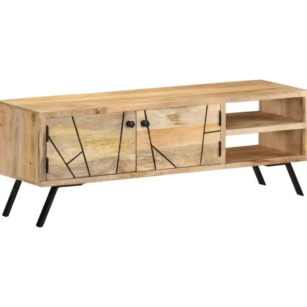 Meubles Tv-vidaXL Meuble TV 110x30x40 cm Bois massif de manguier