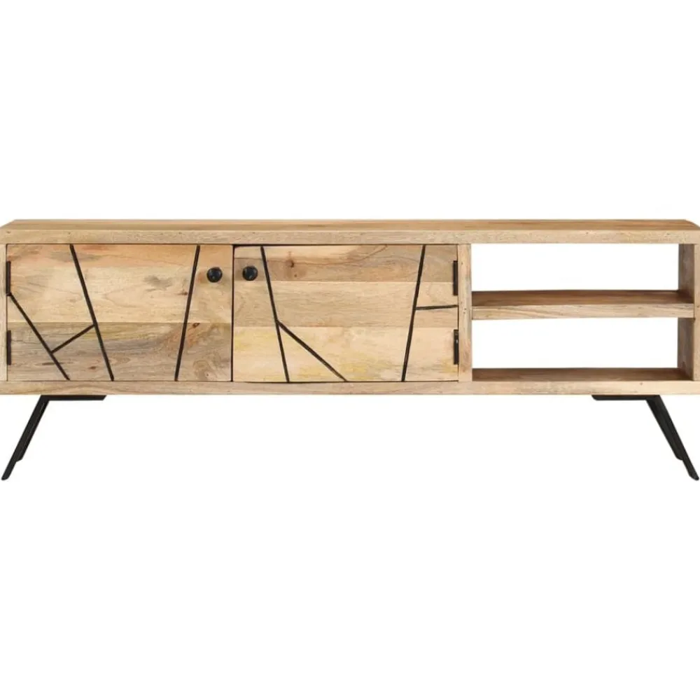 Meubles Tv-vidaXL Meuble TV 110x30x40 cm Bois massif de manguier