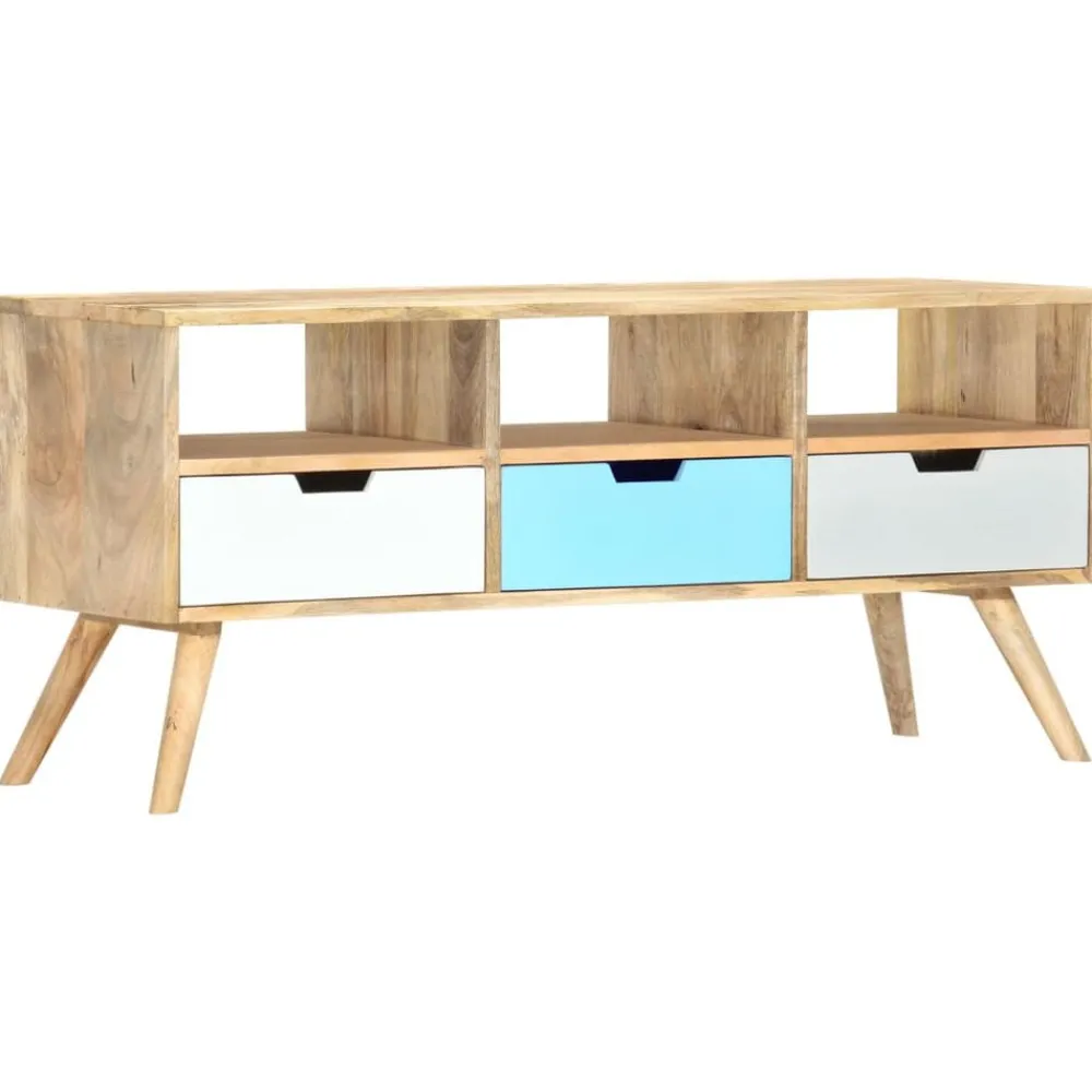 Meubles Tv-vidaXL Meuble TV 110x35x48 cm Bois de manguier massif