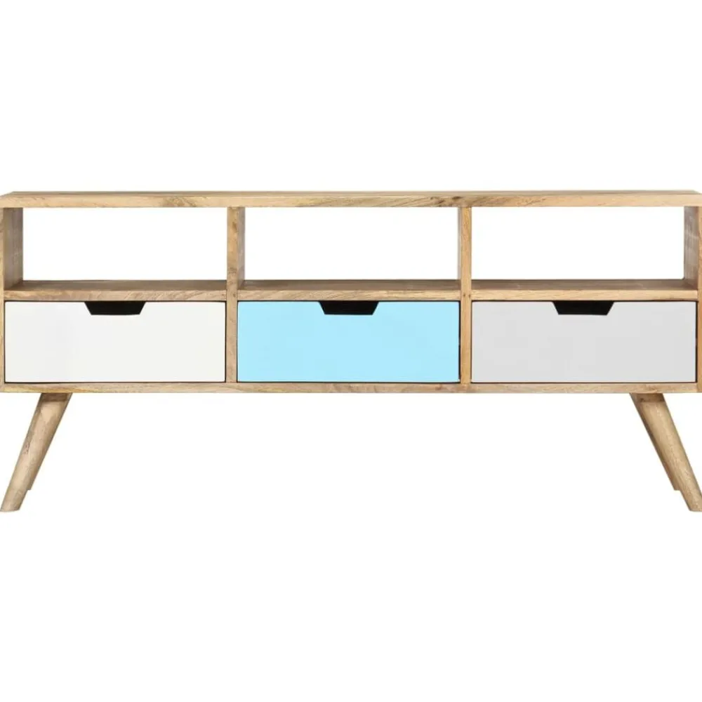 Meubles Tv-vidaXL Meuble TV 110x35x48 cm Bois de manguier massif