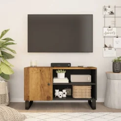 vidaXL Meuble TV 80x33x46 cm bois de manguier et d'ingénierie