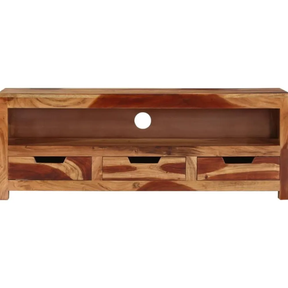 Meubles Tv-vidaXL Meuble TV 110x30x40 cm Bois d'acacia massif
