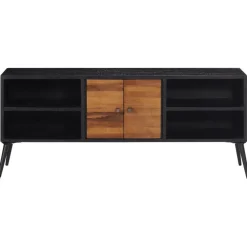 vidaXL Meuble TV 112x31x45 cm teck massif récupéré