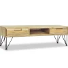 vidaXL Meuble TV 120x35x35 cm Teck massif