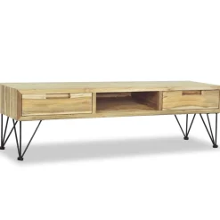 vidaXL Meuble TV 120x35x35 cm Teck massif
