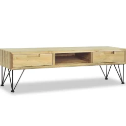 vidaXL Meuble TV 120x35x35 cm Teck massif