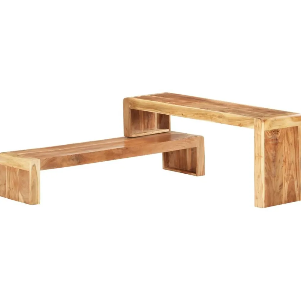 Meubles Tv-vidaXL Meubles TV 2 pcs Bois d'acacia massif