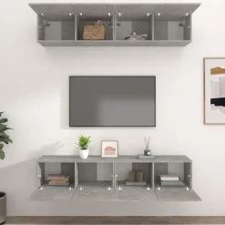vidaXL Meubles TV 4 pcs 80x30x30 cm bois d'ingénierie