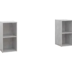 Meubles Tv-vidaXL Meubles TV 2 pcs 72x35x36,5 cm Bois d'ingénierie Gris béton