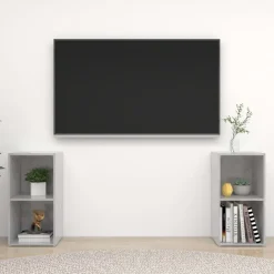 Meubles Tv-vidaXL Meubles TV 2 pcs 72x35x36,5 cm Bois d'ingénierie Gris béton