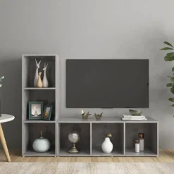 vidaXL Meubles TV 2 pcs 107x35x37 cm Bois d'ingénierie