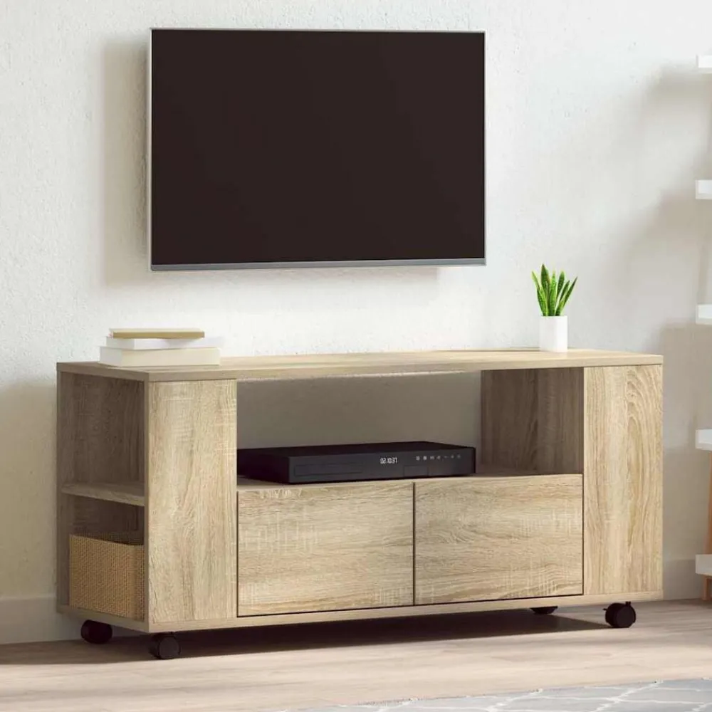 vidaXL Meubles TV chêne sonoma 102x34,5x43 cm bois d'ingénierie