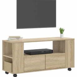 vidaXL Meubles TV chêne sonoma 102x34,5x43 cm bois d'ingénierie