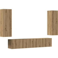 Meubles Tv-vidaXL Meubles TV muraux 4 pcs chêne artisanal bois d'ingénierie chêne artisanal