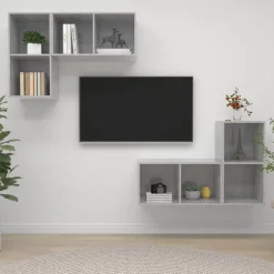 vidaXL Meubles TV muraux 4 pcs Bois d'ingénierie