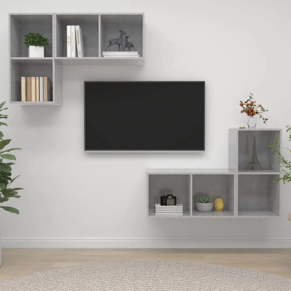 vidaXL Meubles TV muraux 4 pcs Bois d'ingénierie