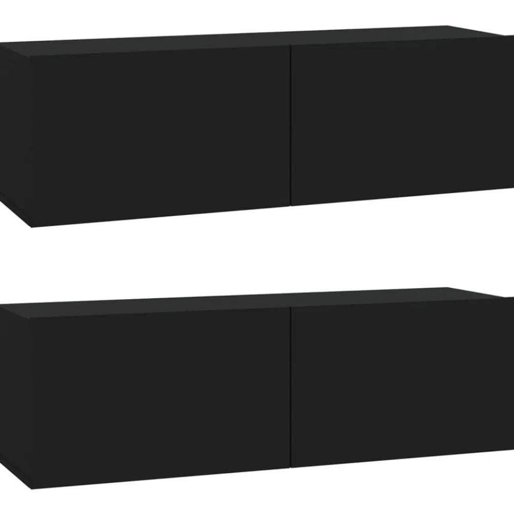vidaXL Meubles TV muraux 2 pcs 100x30x30 cm bois d'ingénierie