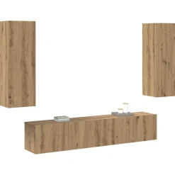 vidaXL Meubles TV muraux 4 pcs chêne artisanal bois d'ingénierie