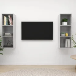 vidaXL Meubles TV muraux 2 pcs Bois d'ingénierie
