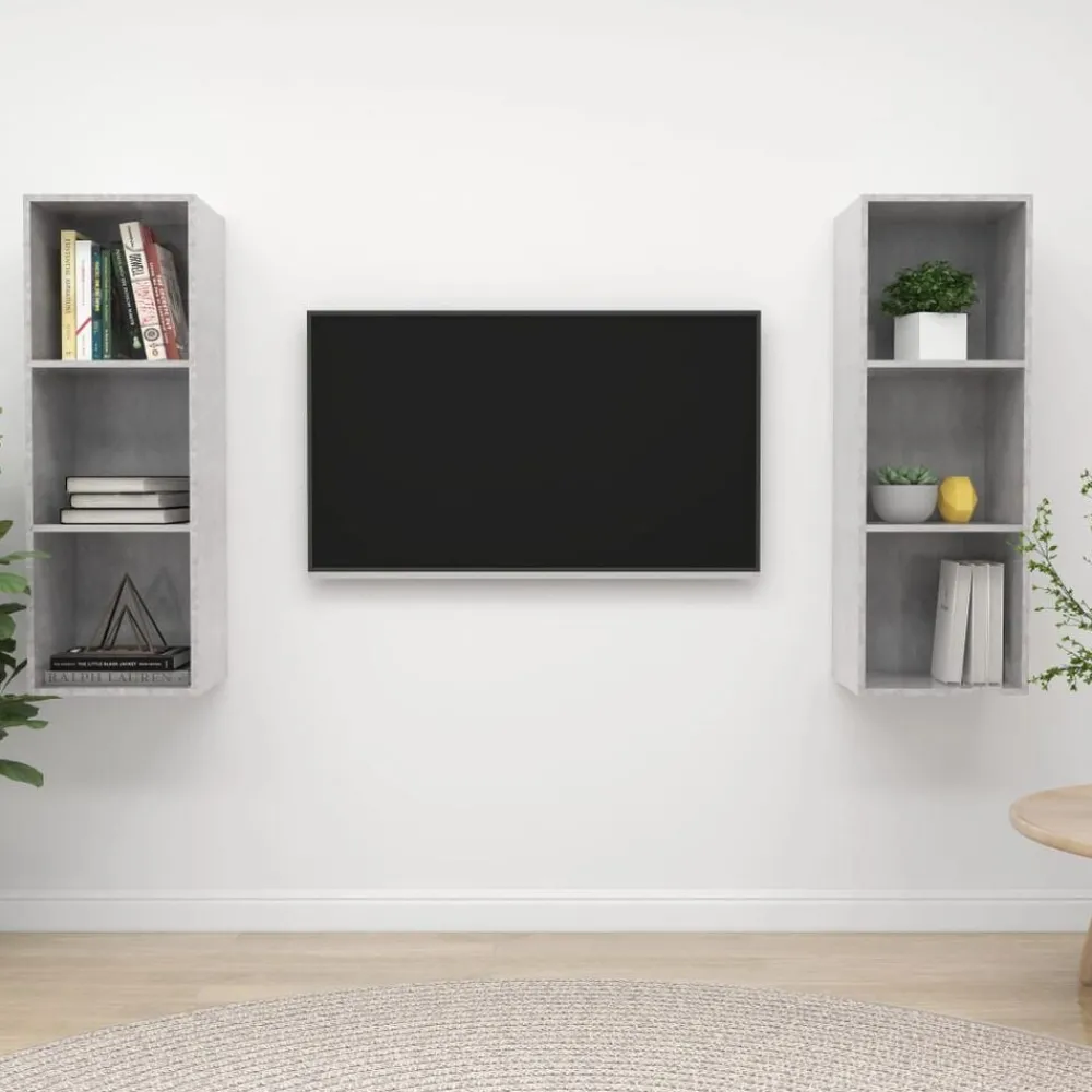 vidaXL Meubles TV muraux 2 pcs Bois d'ingénierie