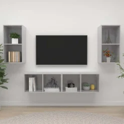 vidaXL Meubles TV muraux 4 pcs Bois d'ingénierie