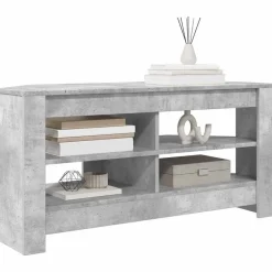 Meubles Tv-vidaXL MeubleTVd'Angle 102 x 40,5 x 45 cm Bois d'ingénierie Gris béton