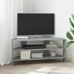 Meubles Tv-vidaXL MeubleTVd'Angle Gris Sonoma 102x40,5x45cm Bois d'ingénierie Sonoma gris